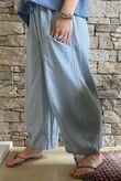 Arbi Gingham 7/8 Barrel Pant Denim